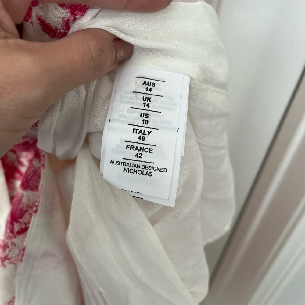Nicholas Troy Pink Toile French Pattern Midi Dress - Picture 13 of 13